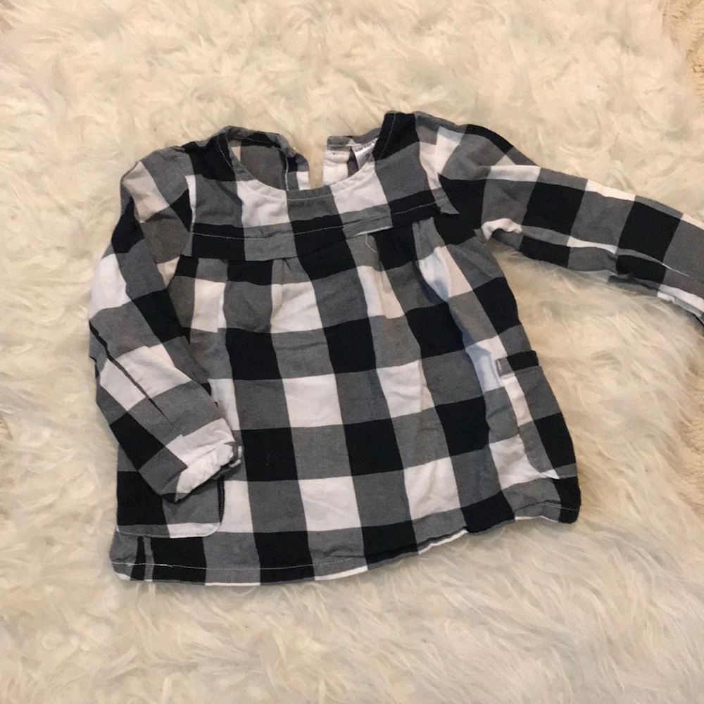 Plaid long sleeve top